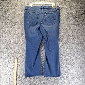 Levis Jeans Womens Size 16 Short Curvy Blue Boot Cut 590 Stretch Denim
